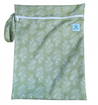 Blümchen wetbag PUL FLORAL green (Made in Turkey)